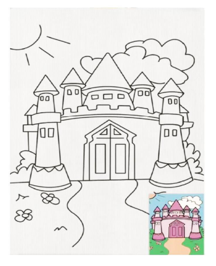 Paint by numbers Canvas Castle ARTSNCRAFTS