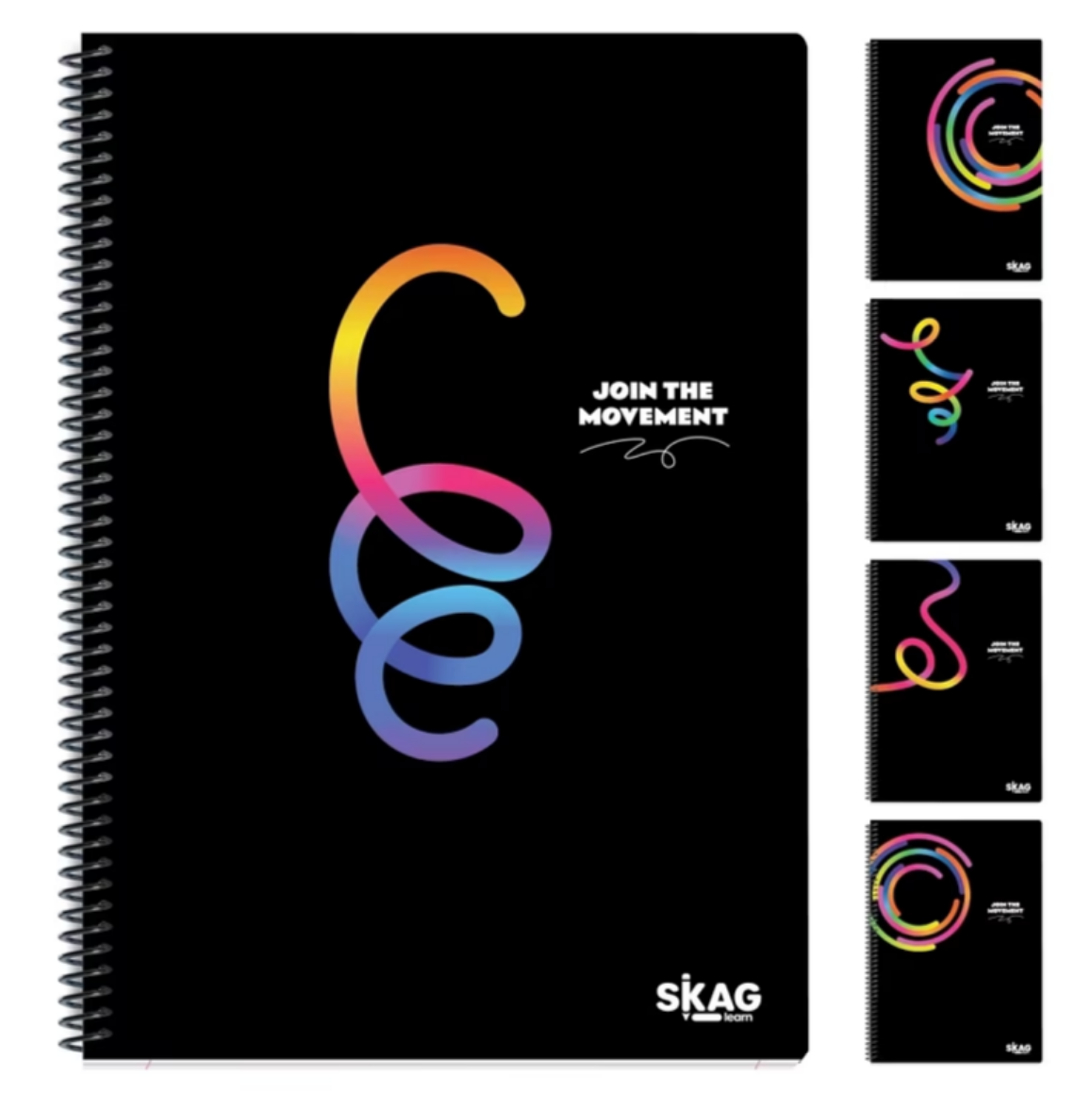 Notebook Spiral 2subj. 17x25cm 60sh. (Random Design) SKAG