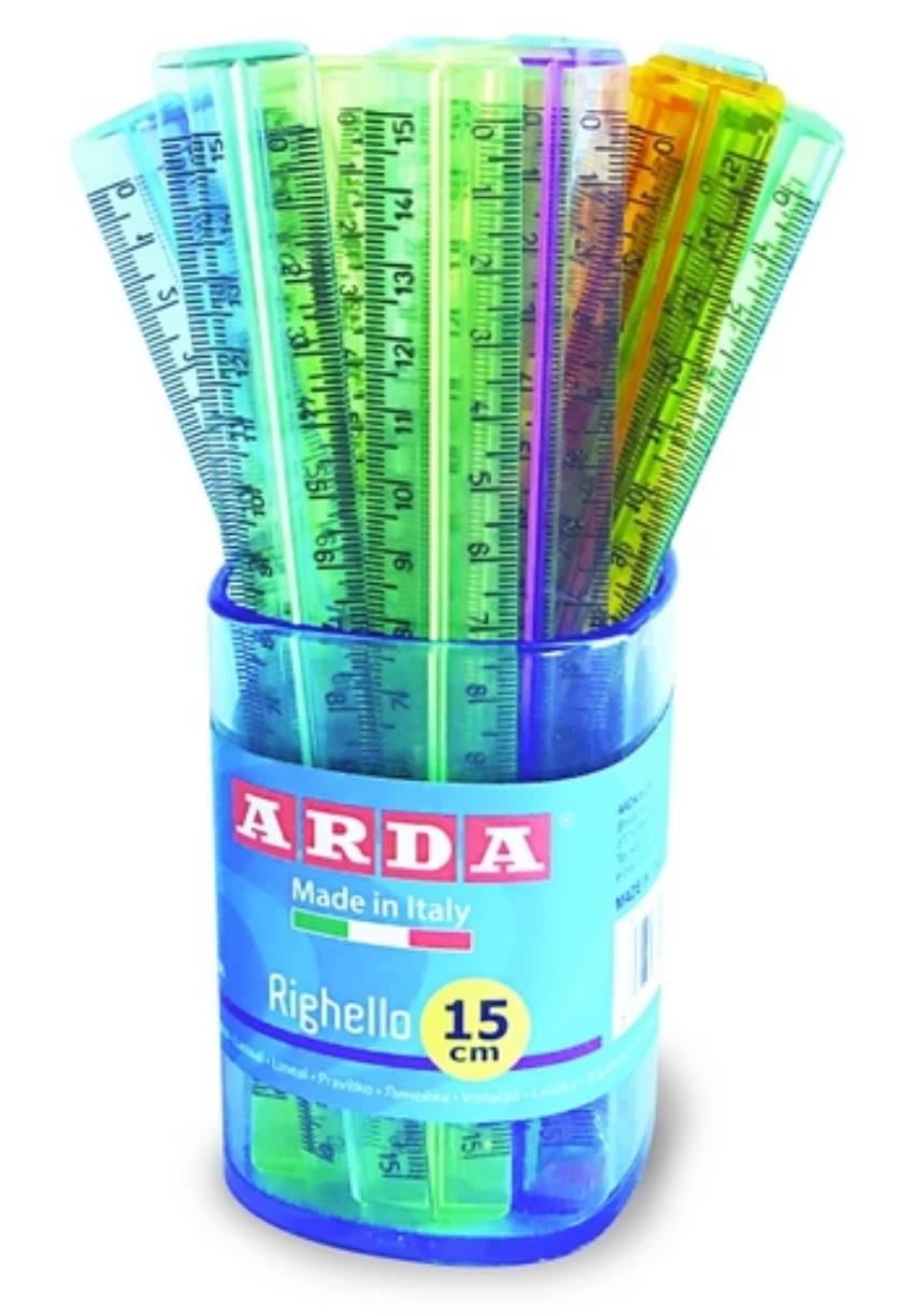 Ruler (Random Color) 15cm Plastic ARDA