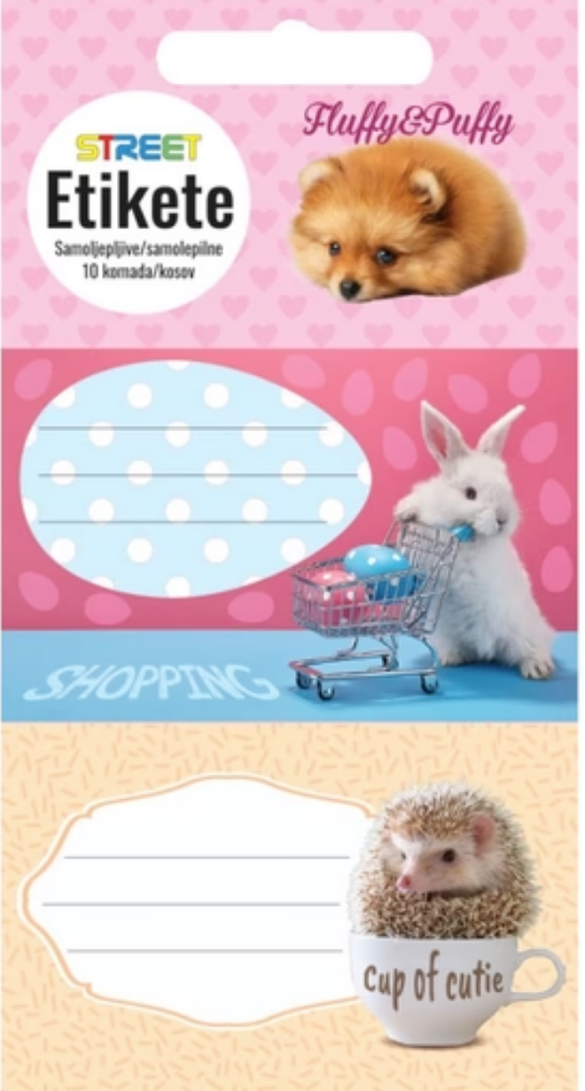 Name Stickers x10 Cute Pets STREET