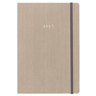 Diary Fabric Daily Flexi Beige 17x25 2027 NEXT