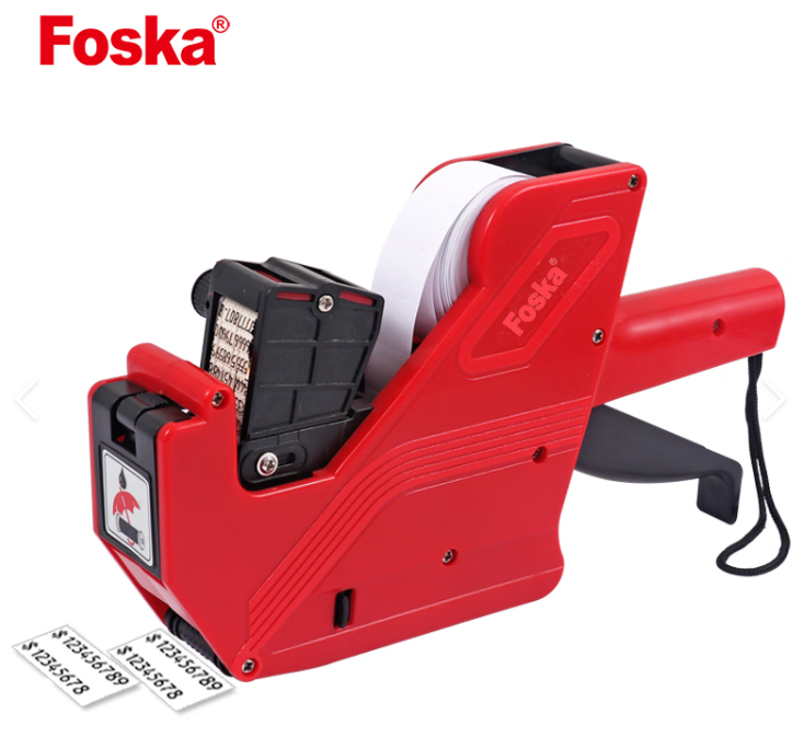 Price label machine 2 rows x 10 Digits FOSKA