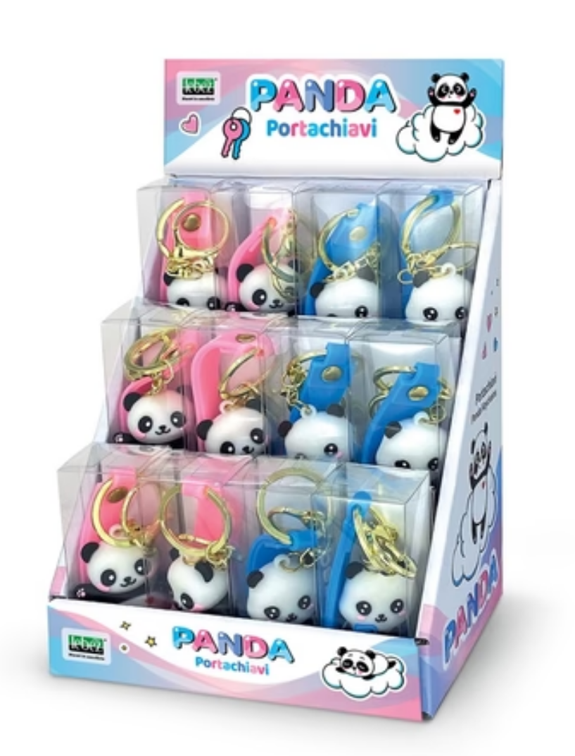 Key Ring Panda Blue or Pink LEBEZ