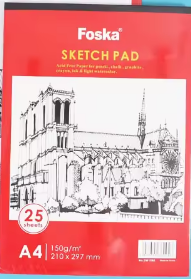 Sketch Pad A4 150g/m2 x25sh. FOSKA