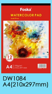 Watercolor Pad 190g/m2 A4 x12sh. FOSKA