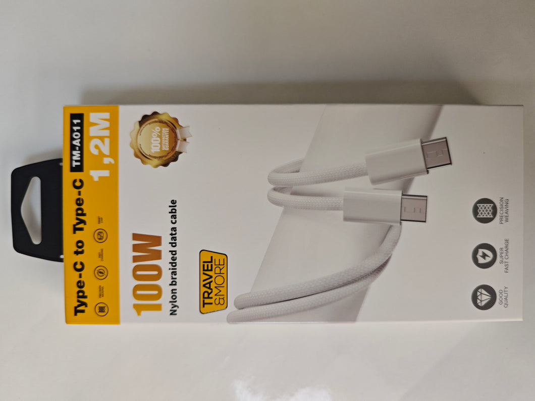Cable Type-C to Type-C 100W Fast Charge TRAVEL&MORE