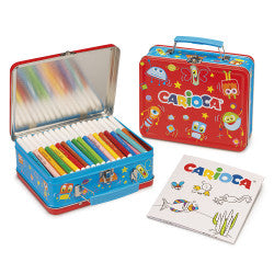Felt tip pens x100 Metal case CARIOCA