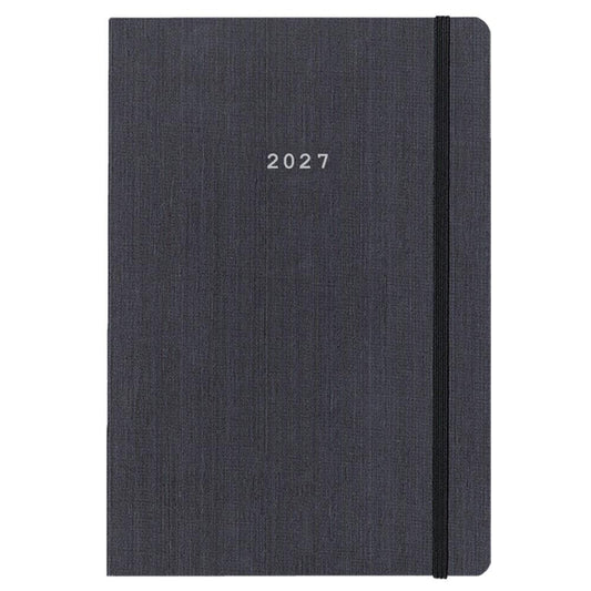 Diary Fabric Daily Flexi Grey 17x25 2027 NEXT