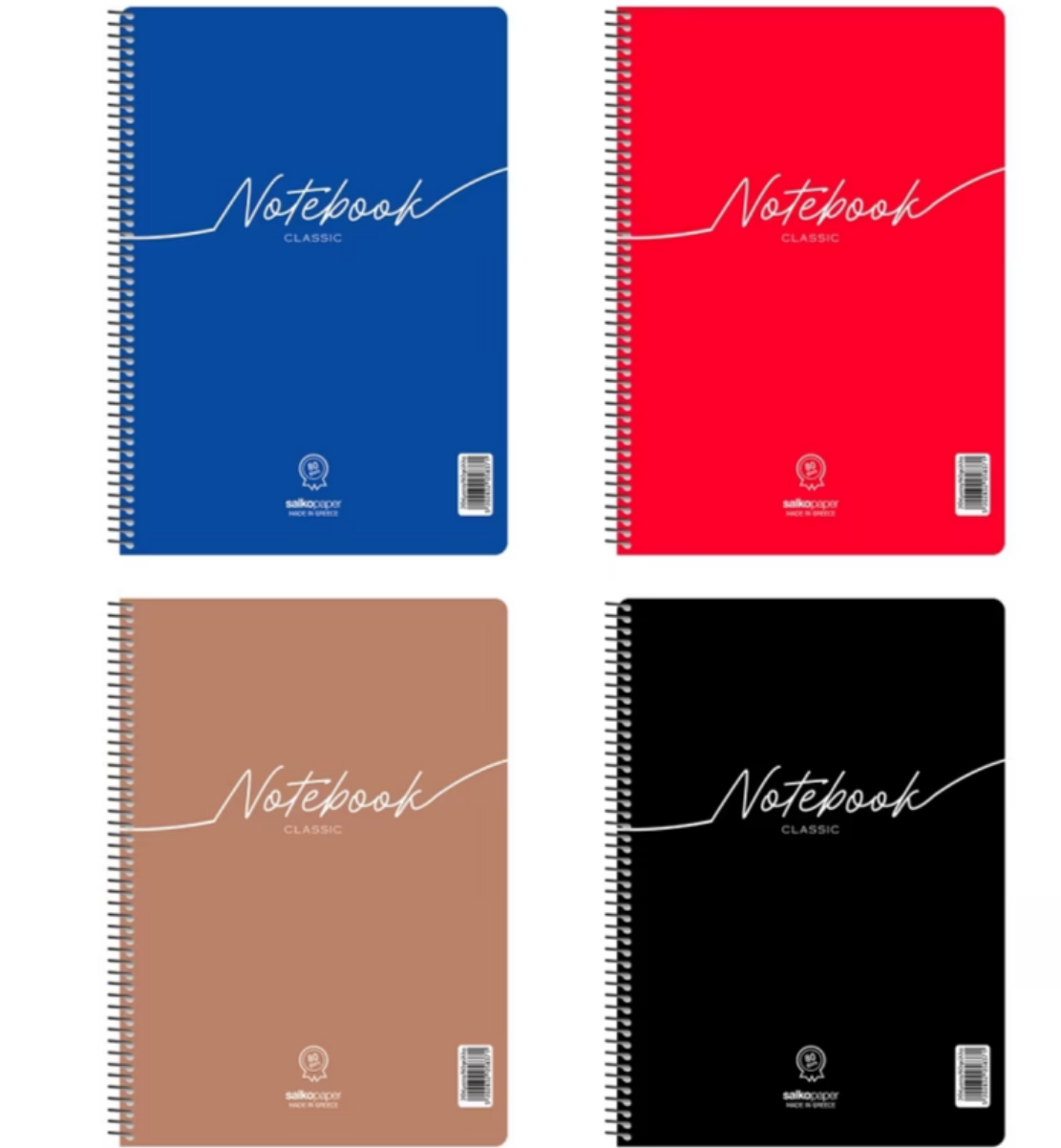 Notebook Spiral 2subj. 17x25cm 60sh. SALKOPAPER