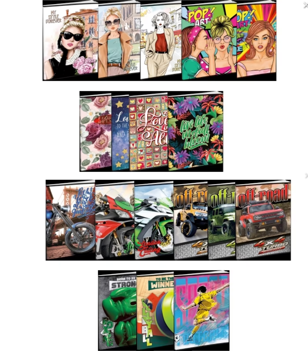 Notebook A4 52sh. (Random Design) OPTIMUM