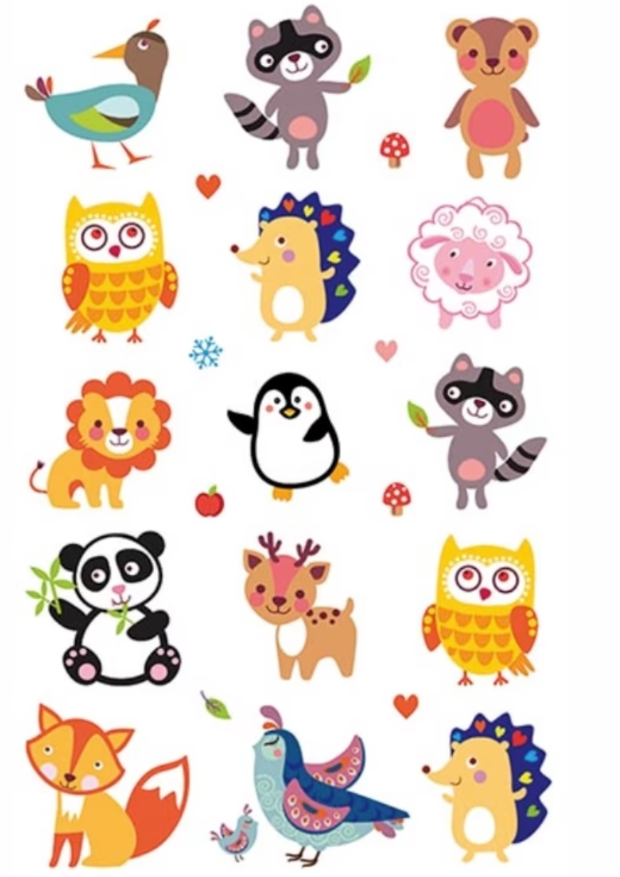 Stickers 3sh. Animals BSB