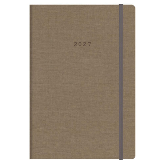 Diary Nomads Daily Flexi Brown 17x25 2027 NEXT