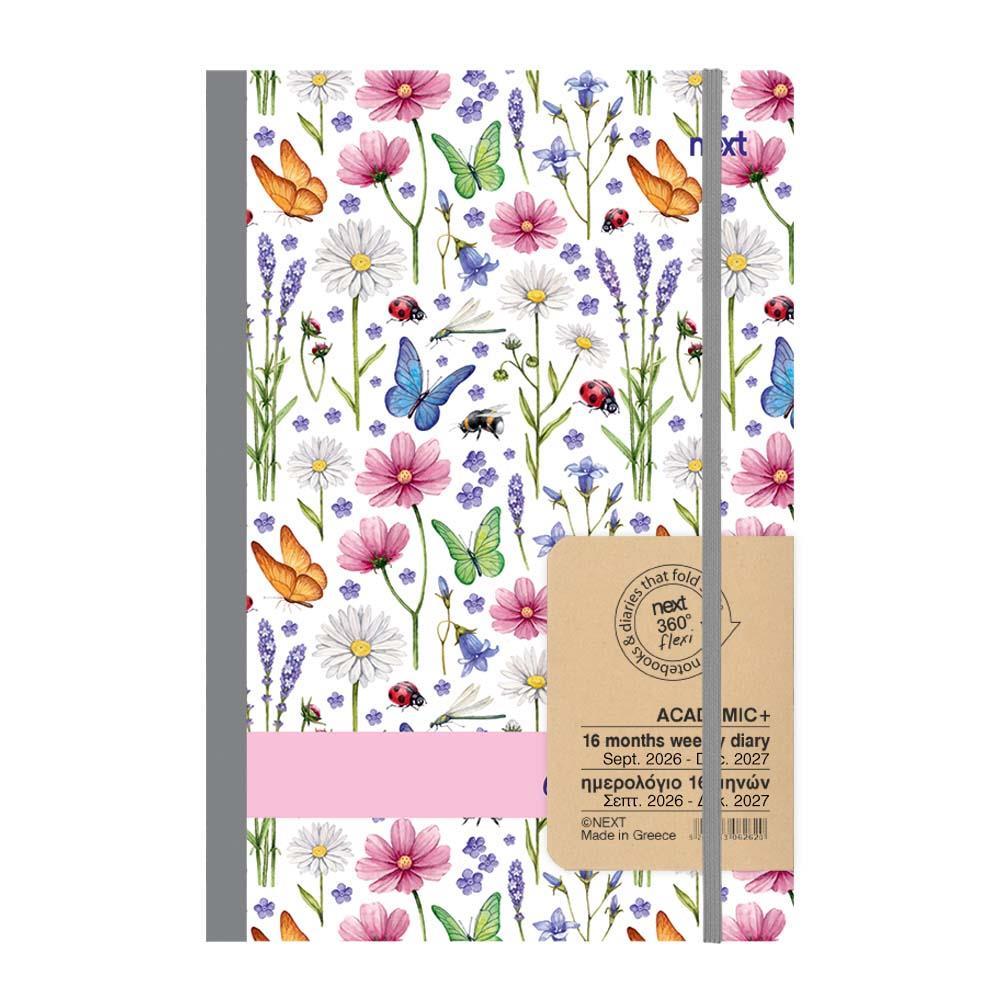 Diary Flexi Academic 14x21 2026Sept-2027Dec Butterfly NEXT