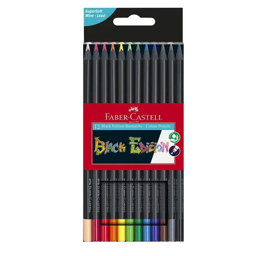 Colour Pencils Black Edition x12 FABER-CASTELL
